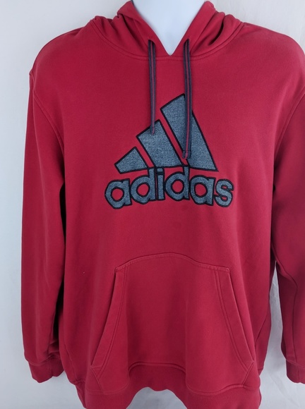 red adidas pullover hoodie